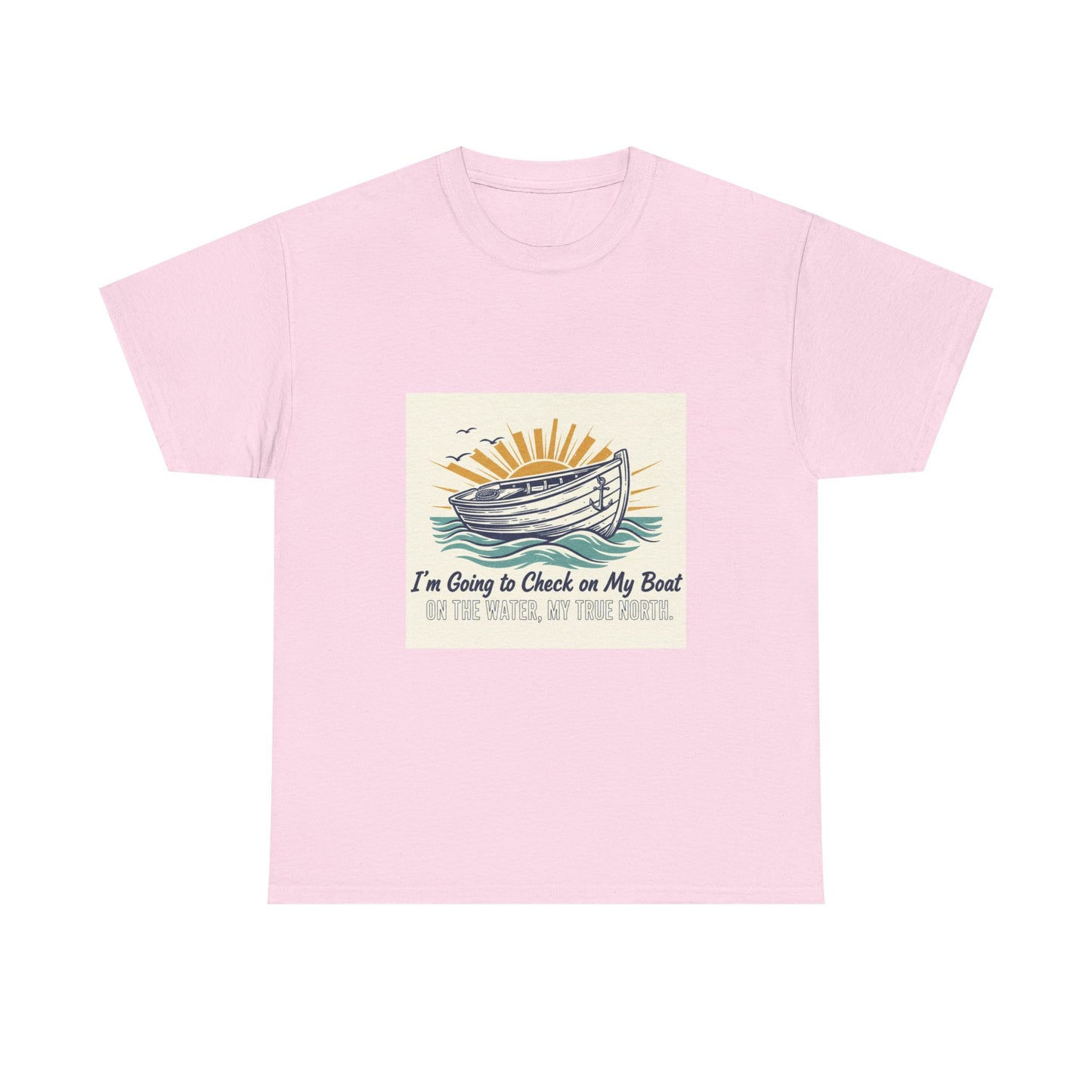 Boat T-Shirt — "I'm Going to Check on My Boat" Vintage Nautical Tee