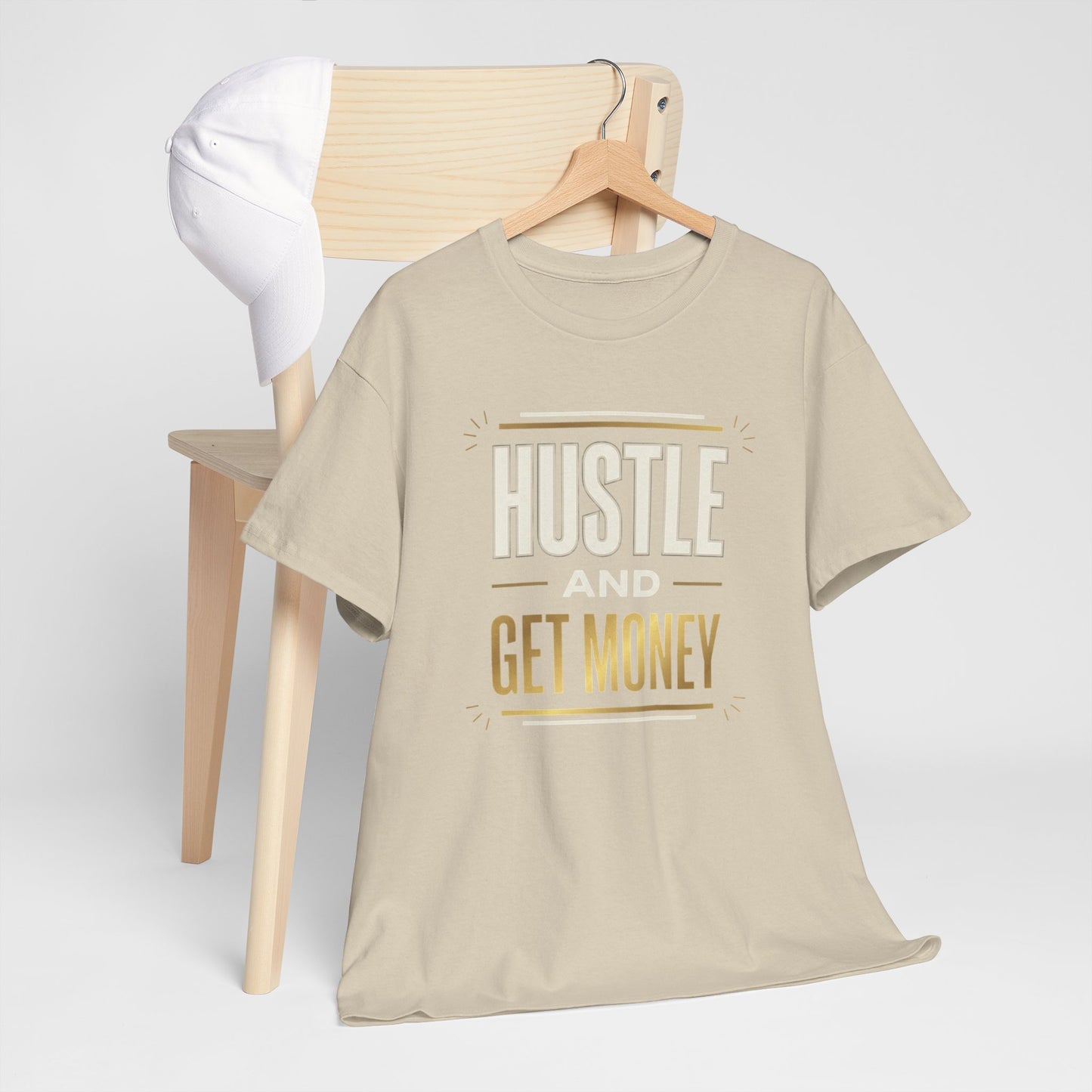 Hustle and Get Money Tee - Motivational Streetwear Graphic T-Shirt