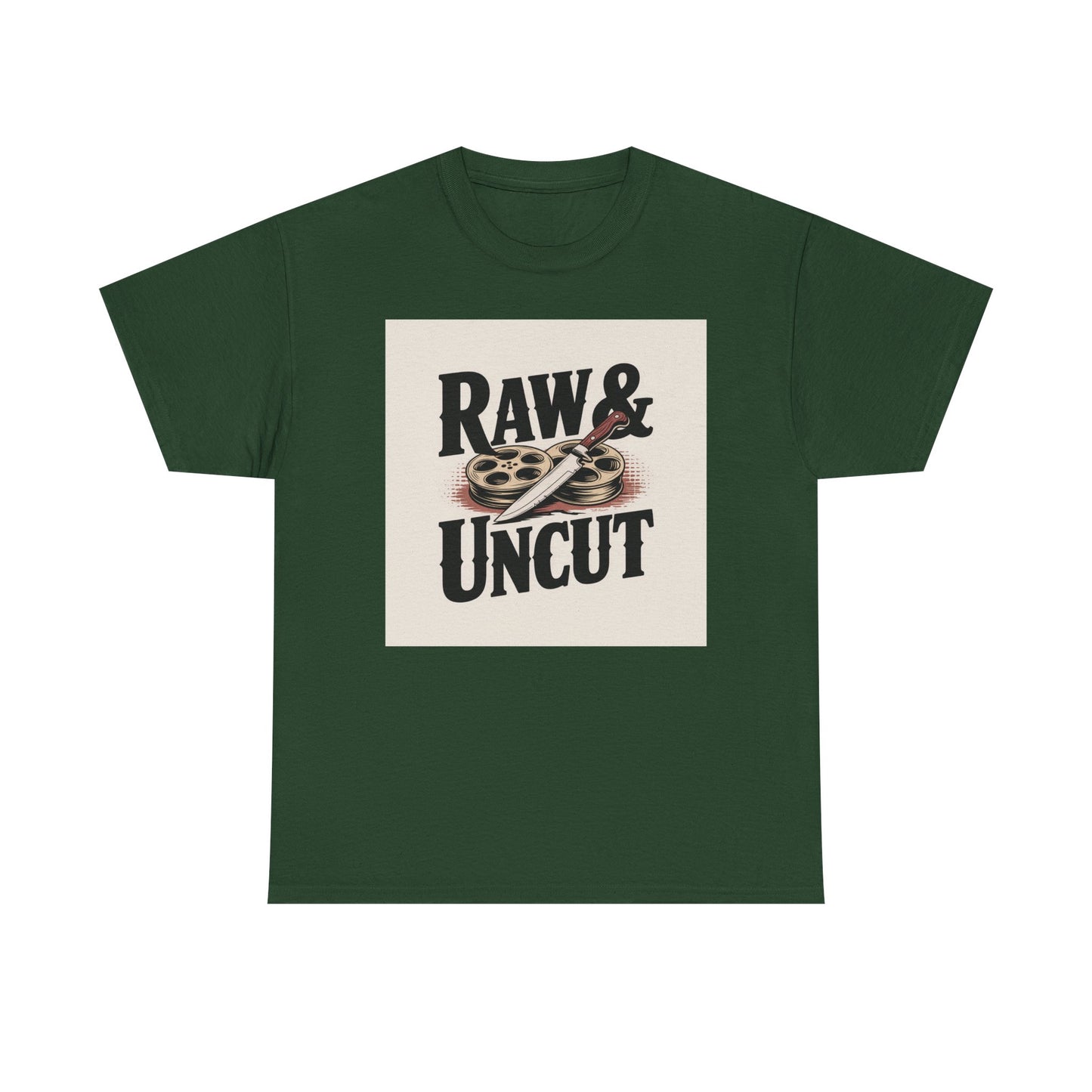 Raw & Uncut Graphic Tee — Vintage Film Reel Movie Lover T-Shirt