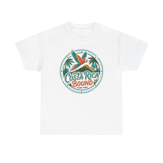 Costa Rica Bound T-Shirt — Tropical Parrot Travel Tee Printify