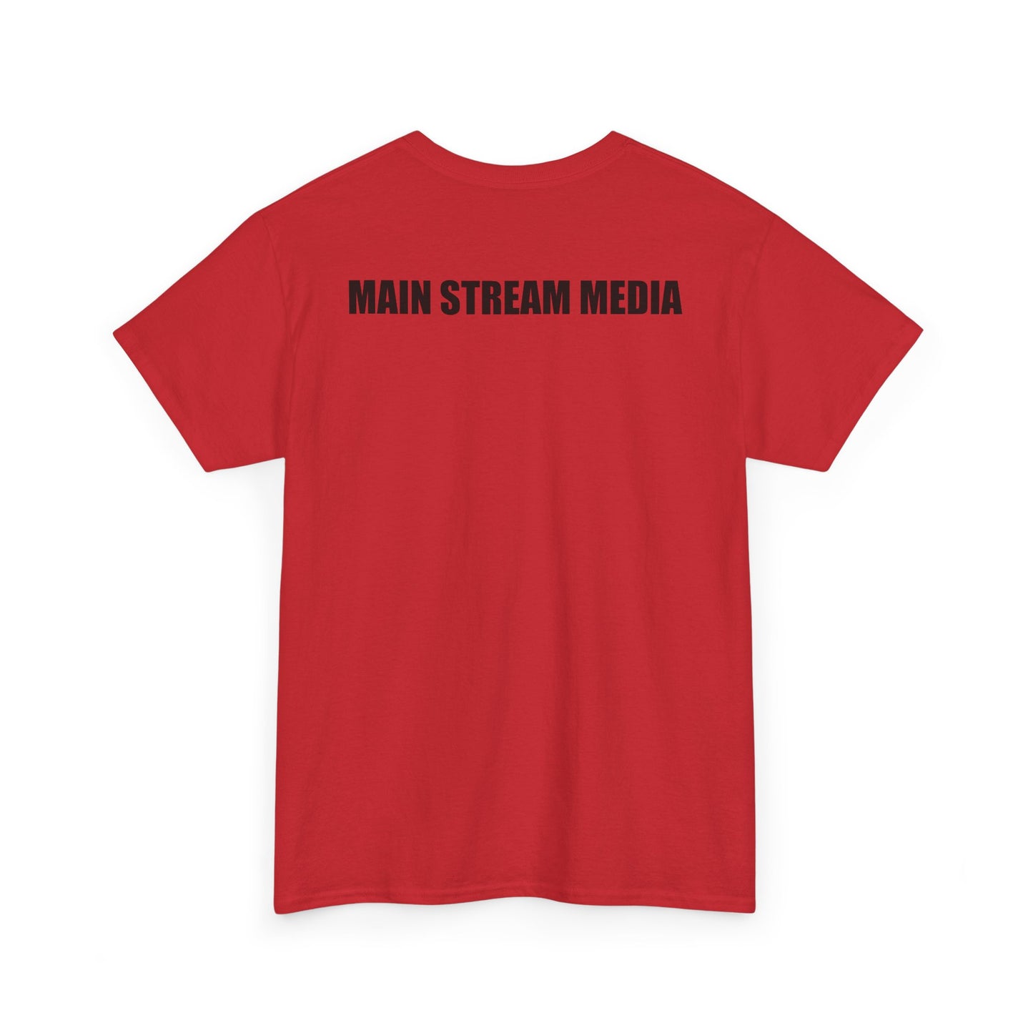 Main Stream Media Tee — Minimalist Satire Graphic T-Shirt