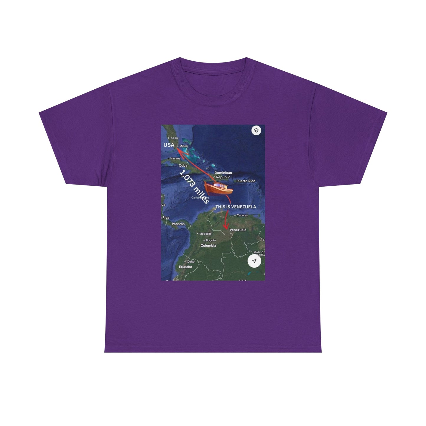 Weather Radar Tee — Tropical Storm Tracking Map Graphic Shirt Printify