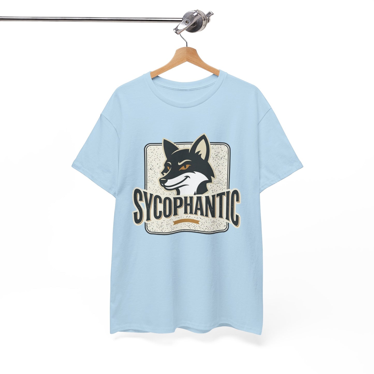 Sycophantic Fox Graphic Tee — Retro Animal Logo T-Shirt