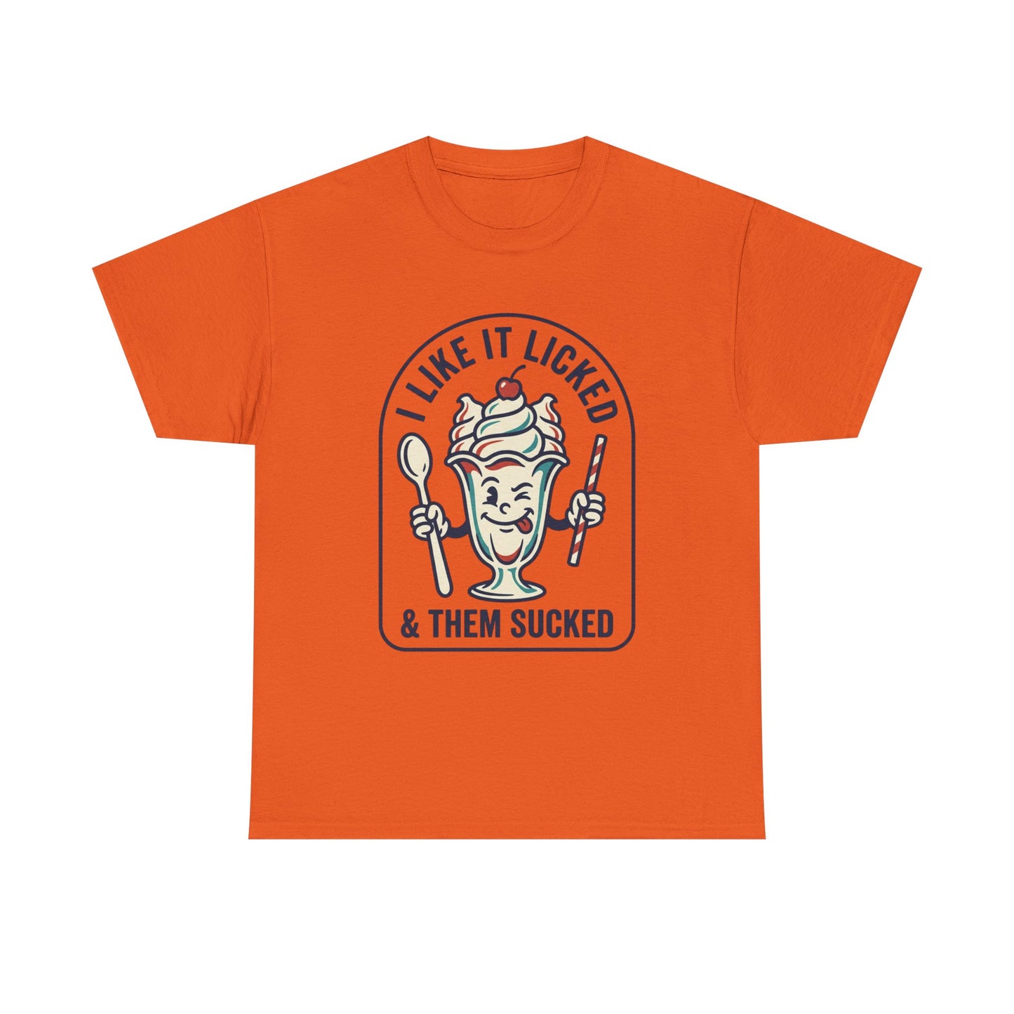 "I Like It Licked & Them Sucked" Retro Dessert Shirt - Ice Cream Sundae Tee