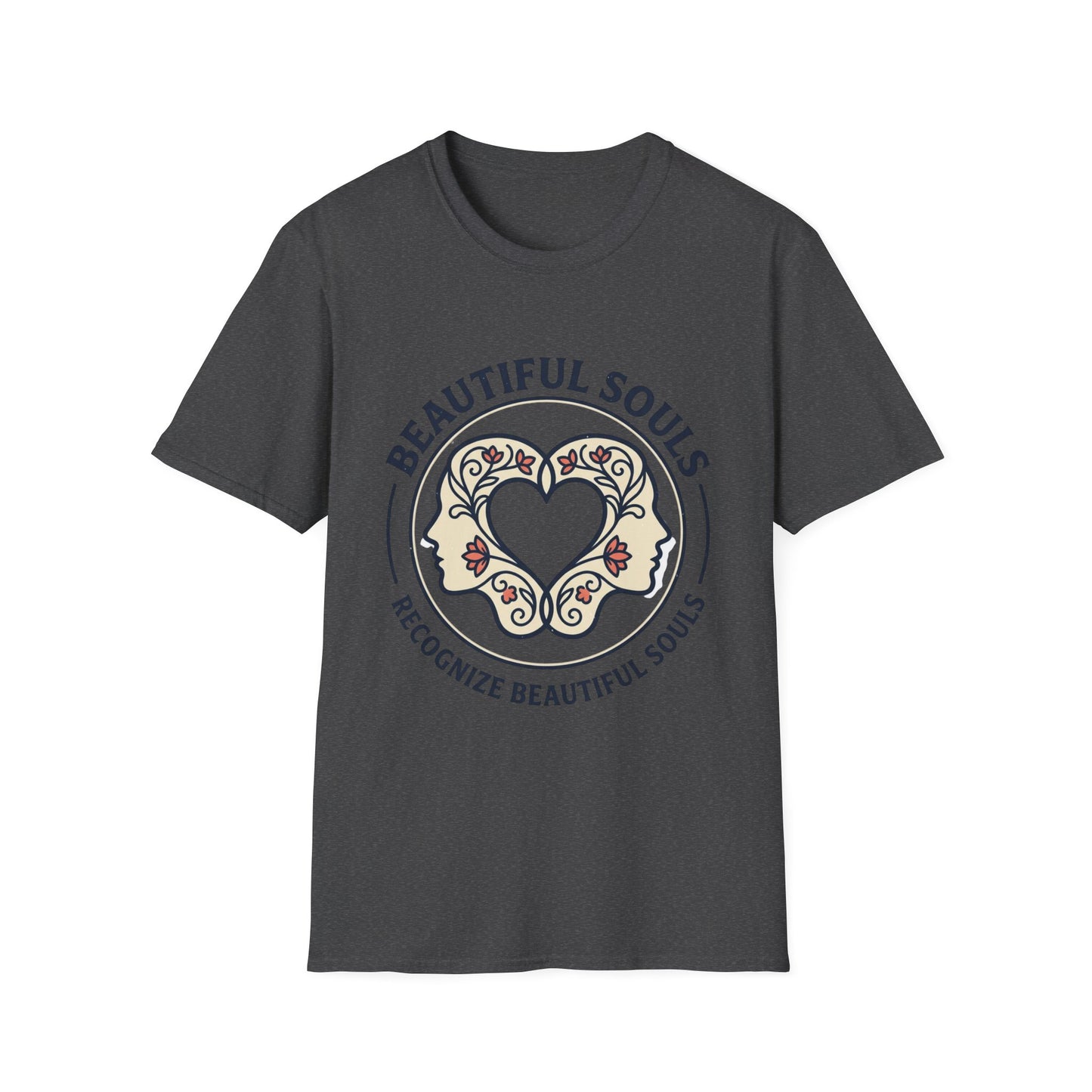 Beautiful Souls Graphic T-Shirt — "Beautiful Souls" Heart Floral Tee