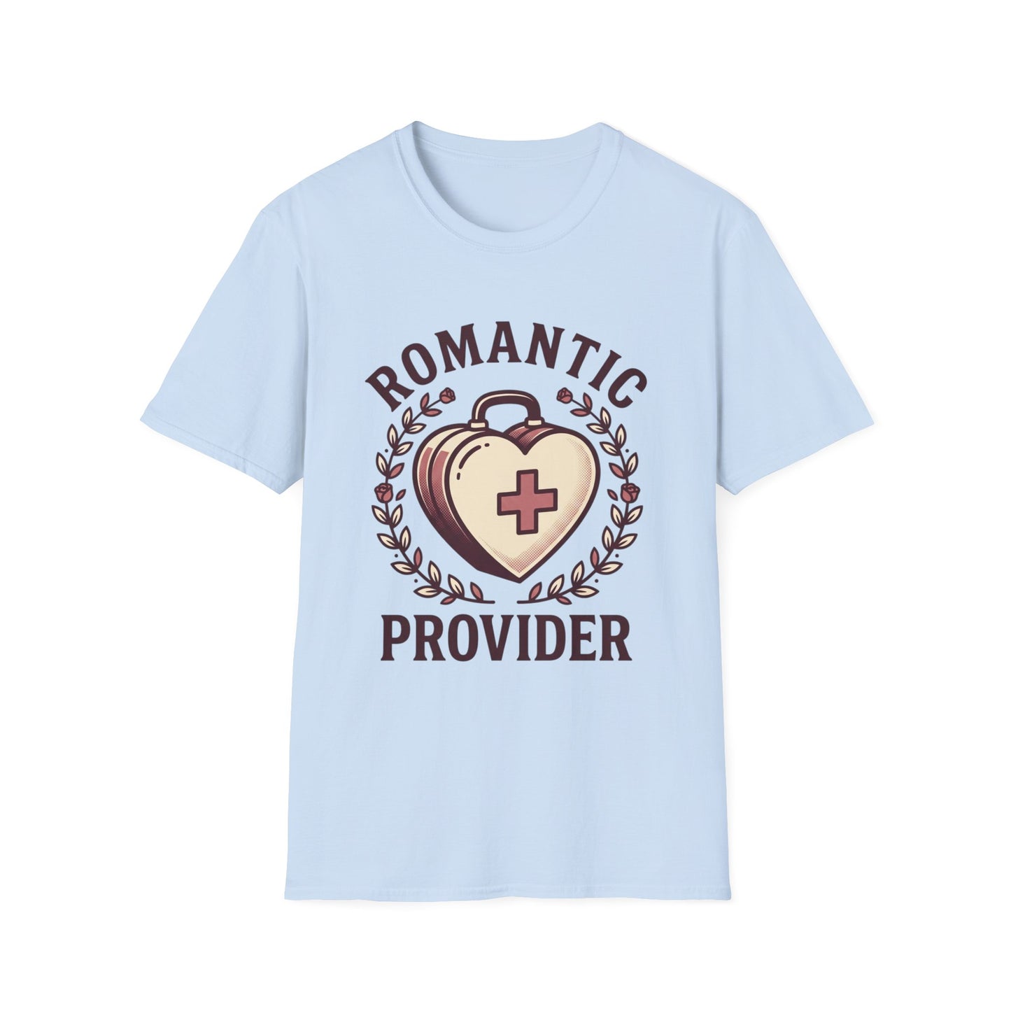 Romantic Provider T-Shirt — Heart Medical Badge Vintage Nurse Love Tee