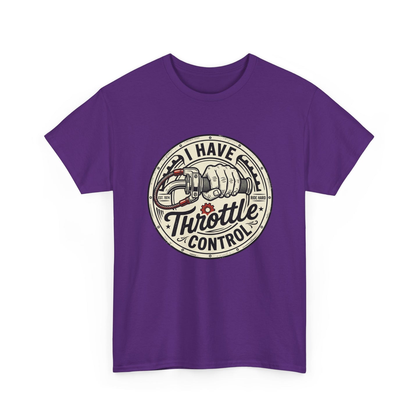 Throttle Control T-Shirt — "I Have Throttle Control" Vintage Motorcycle Tee