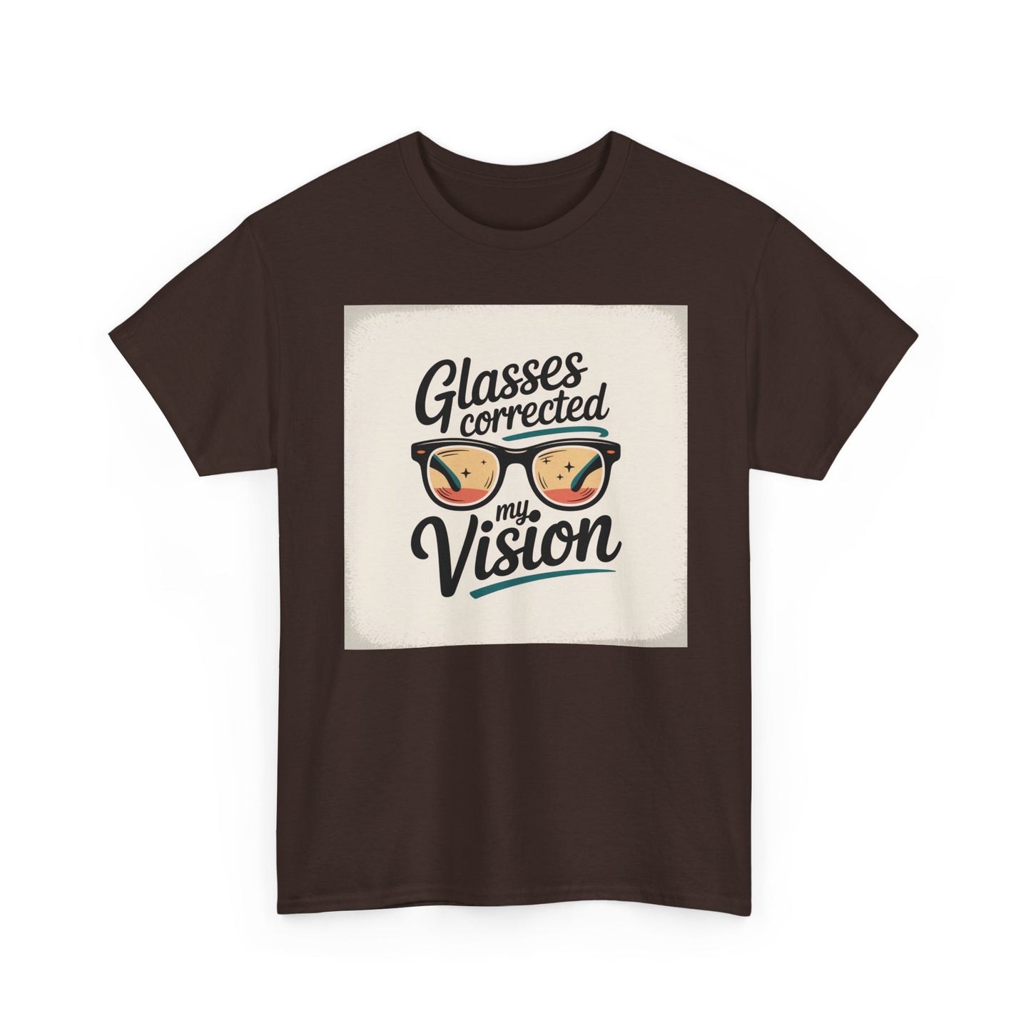T-Shirt — "Glasses Corrected My Vision" Retro Eyewear Graphic Tee