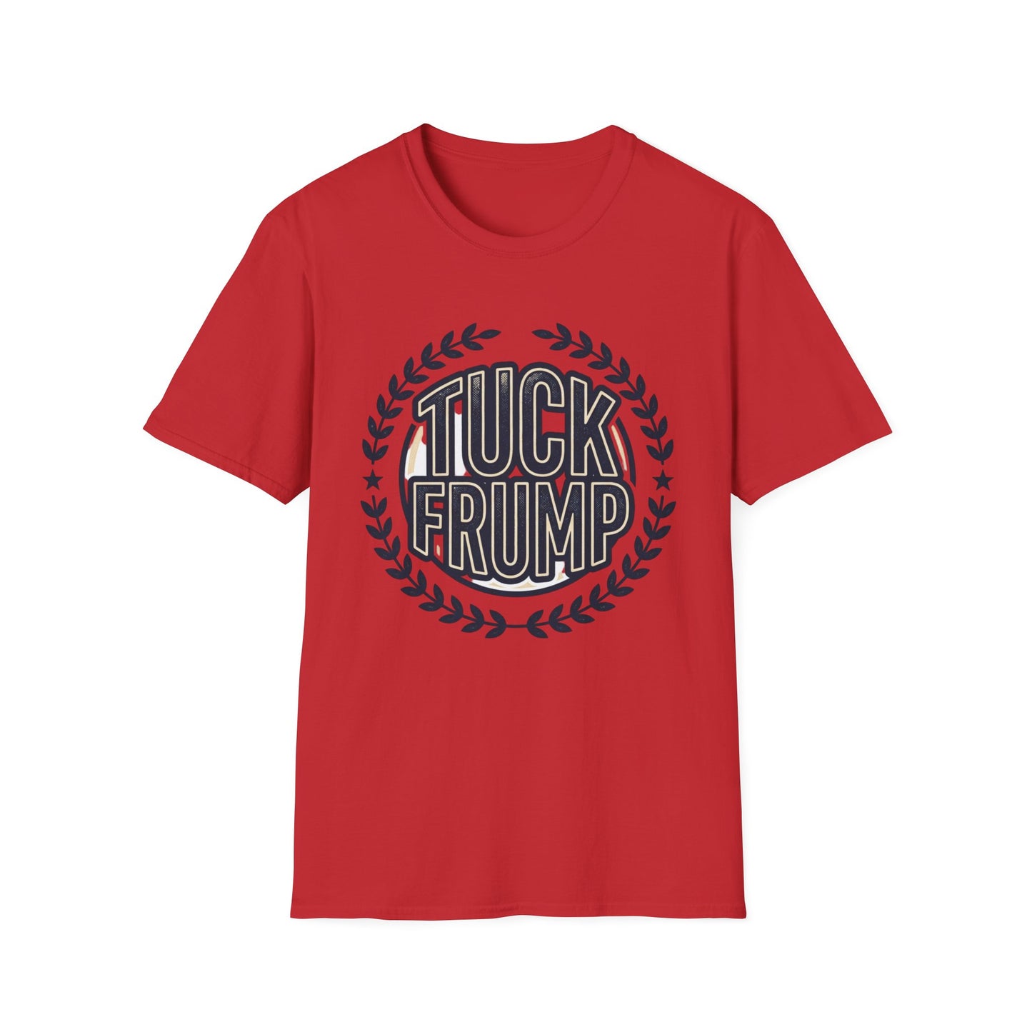 "Tuck Frump" Vintage Laurel Emblem Political Satire Tee