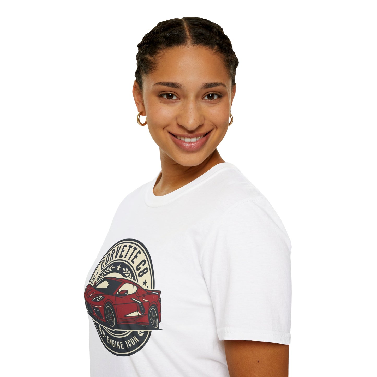 Corvette C8 Tee — Red Mid‑Engine Icon Car Shirt