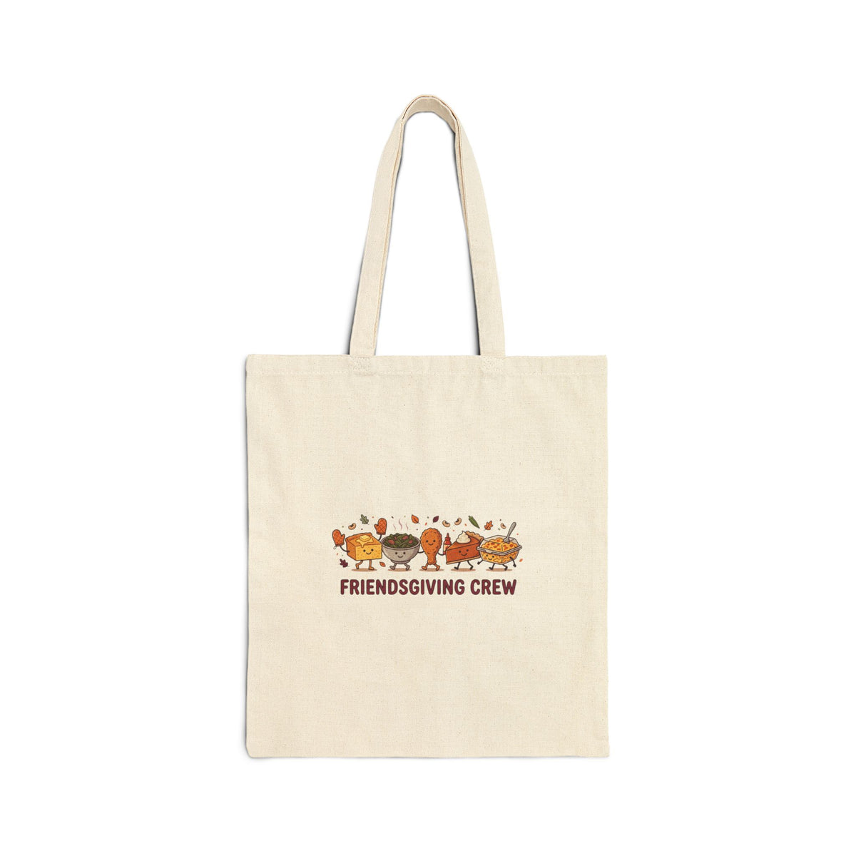 Friendsgiving Crew Tote | Thanksgiving Harvest, Pumpkin Pie & Turkey Canvas Tote