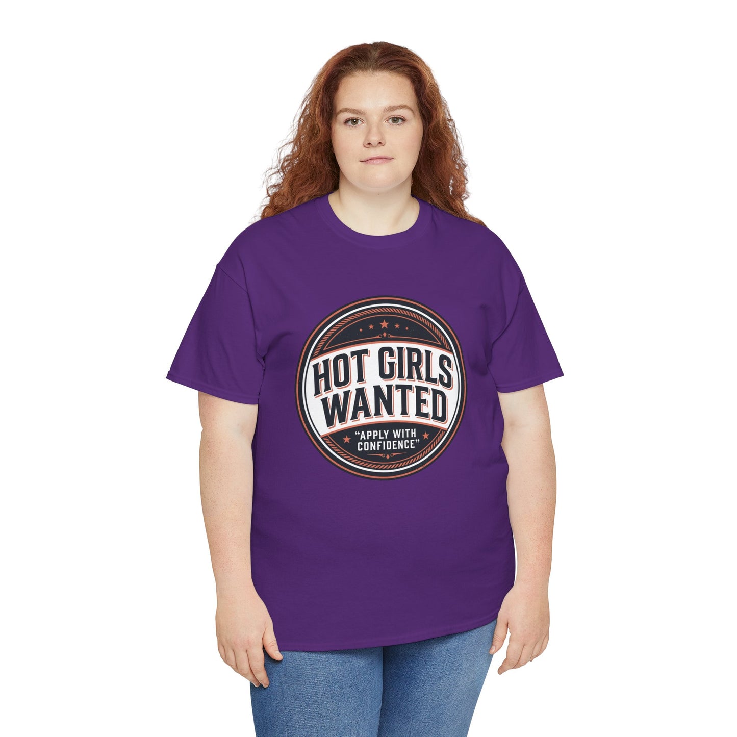 T-Shirt — "Hot Girls Wanted" Retro Badge Tee