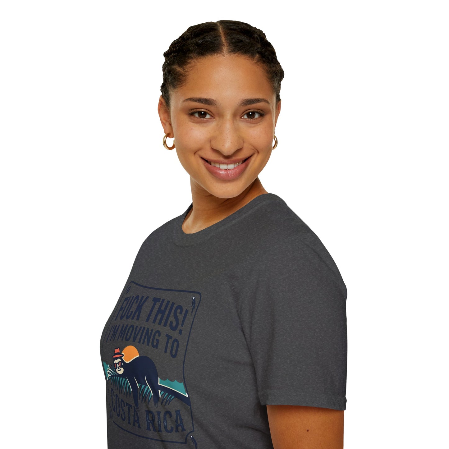 I'm Moving to Costa Rica T-Shirt — Funny Sloth 'Fuck This!' Vacation Tee