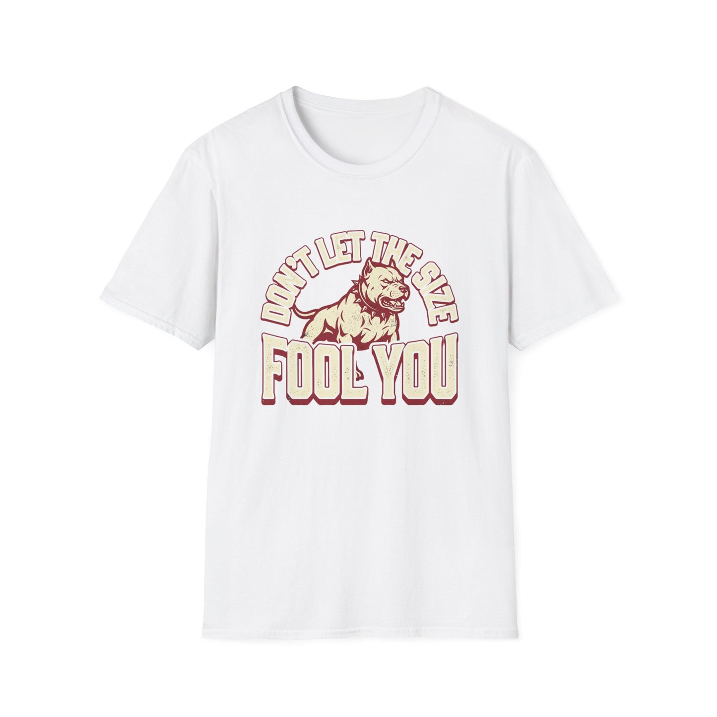 "Don’t Let The Size Fool You" Vintage Dog Tee-Pitbull Graphic T-Shirt