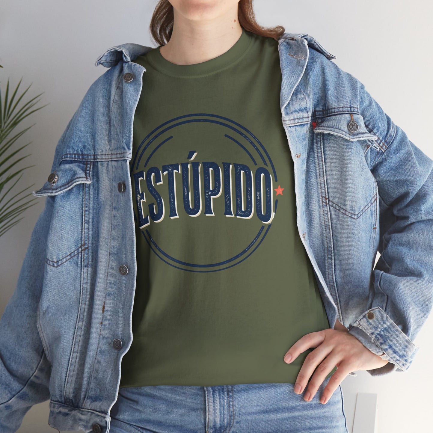ESTÚPIDO Circle Logo Graphic Tee (Spanish Funny Statement)