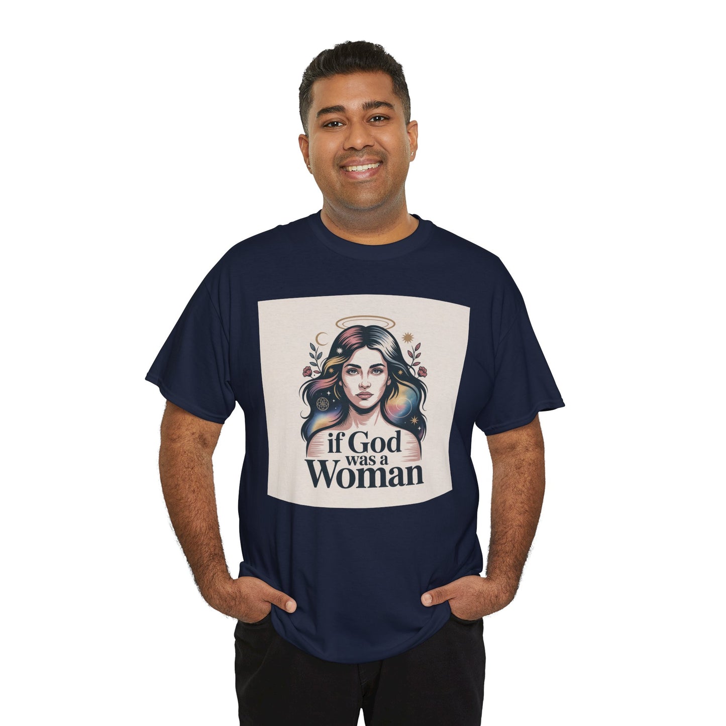 If God Was a Woman T-Shirt — Feminist Retro Portrait Tee