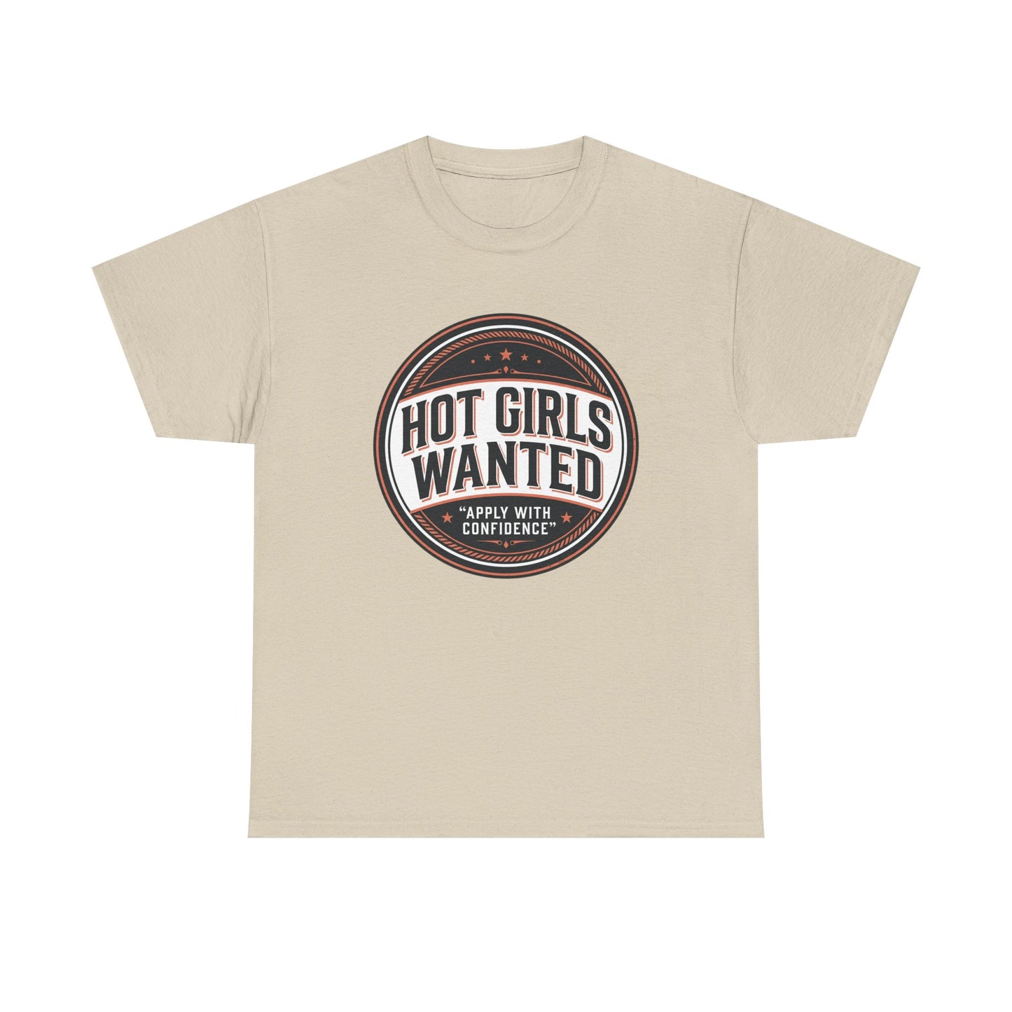 T-Shirt — "Hot Girls Wanted" Retro Badge Tee