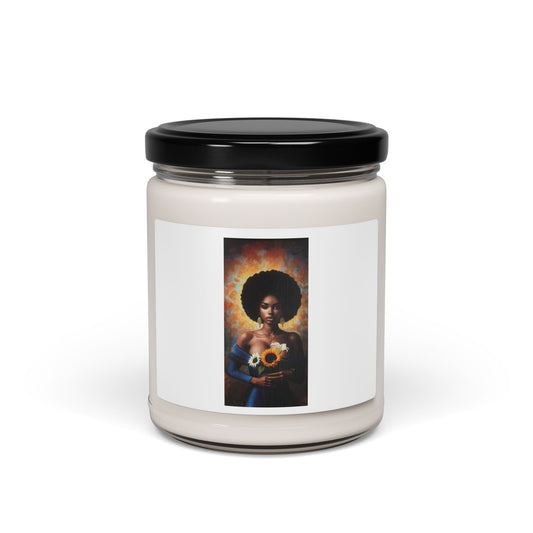 Scented Soy Candle 9oz — Clean Linen Jar Candle with Custom Label (QR Code)