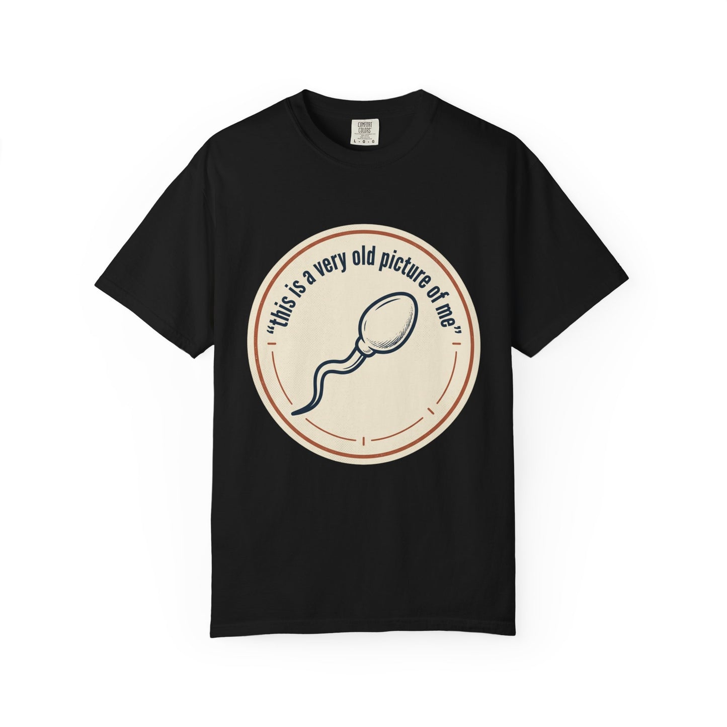 Vintage Sperm Graphic T-Shirt — "this is a very old picture of me"
