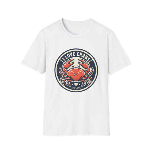 Crab Lover T-Shirt — I Love Crabs Vintage Seafood Graphic Tee