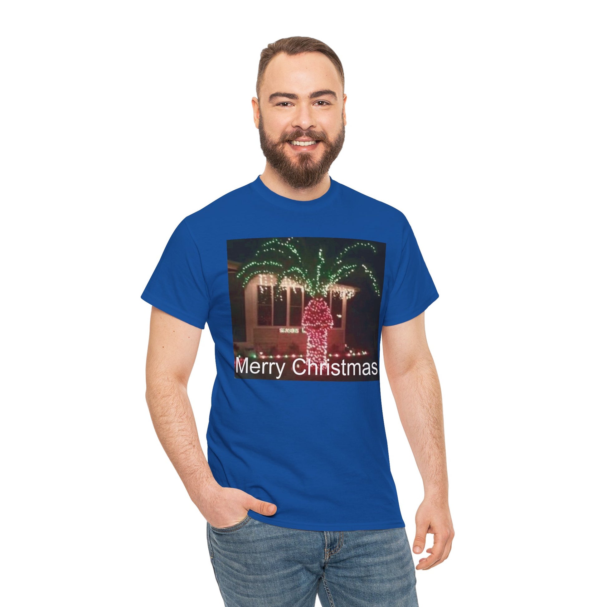 Christmas Lights Tee — 'Merry Christmas' Holiday Graphic T-Shirt Printify