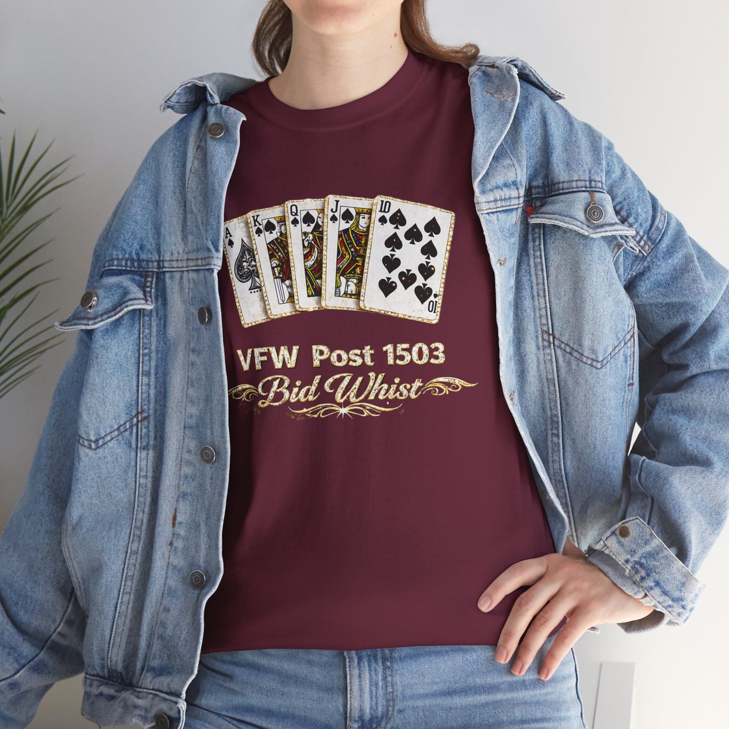 Veterans VFW Poker Night Tee – "VFW Post 1503" Playing Cards Design