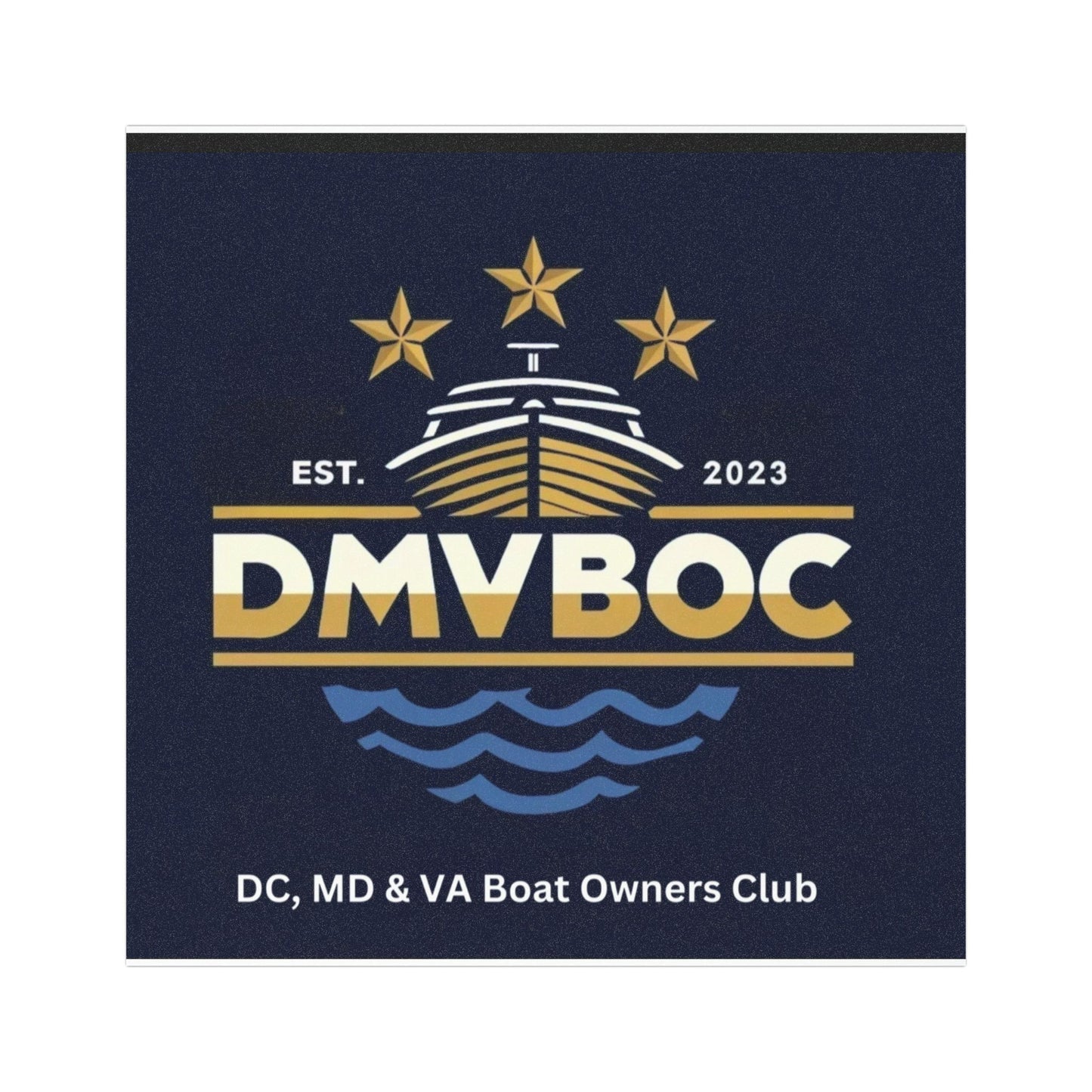 DMVBOC Boat Club Car Magnet — DC, MD & VA Boat Owners Club Sticker (Est. 2023)