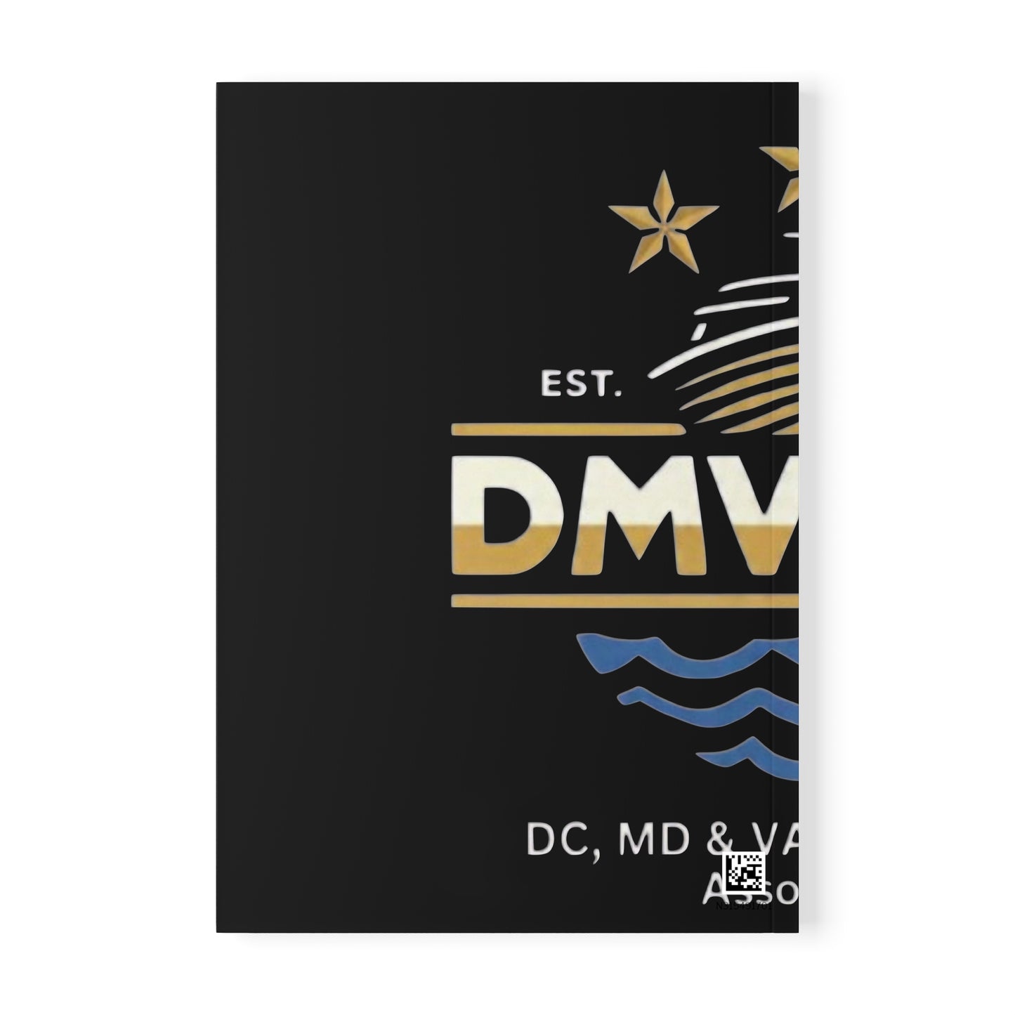 A5 Notebook — DMV Boat Owners Association 2023 Gold & Navy Softcover