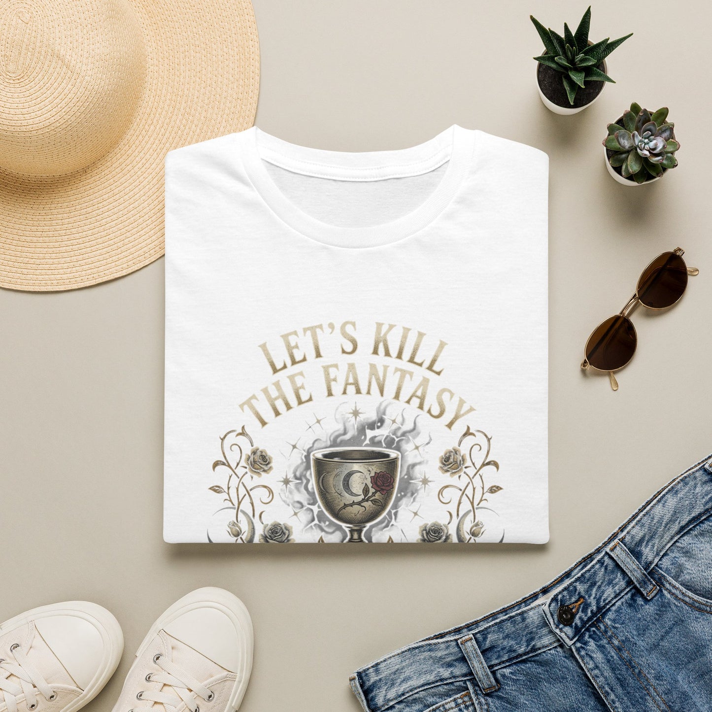 Let's Kill the Fantasy T‑Shirt — Dark Gothic Chalice Design