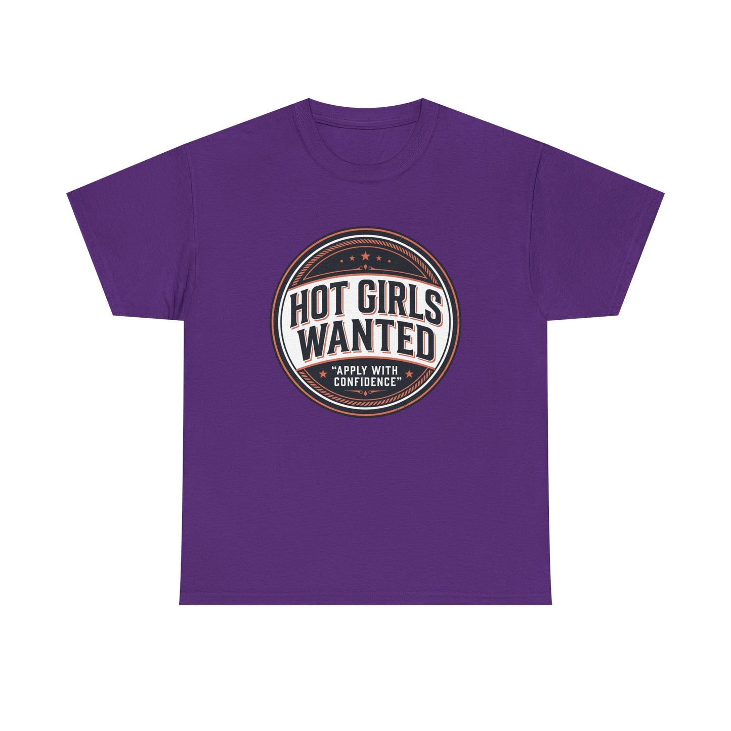 T-Shirt — "Hot Girls Wanted" Retro Badge Tee