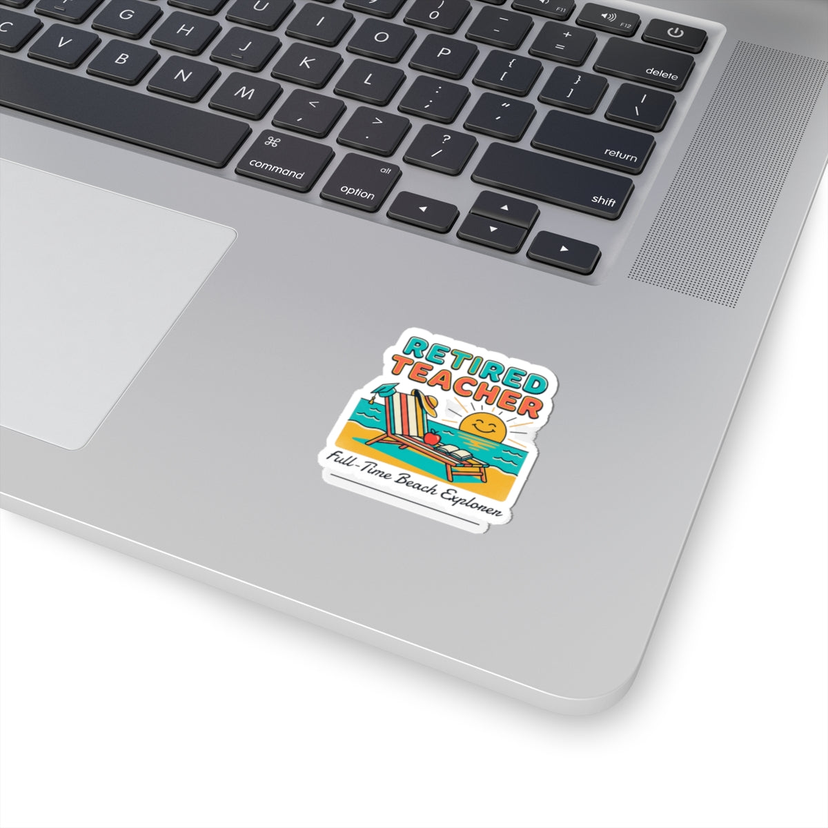 Retired Teacher Sticker | retirement, beach life, retirement milestone