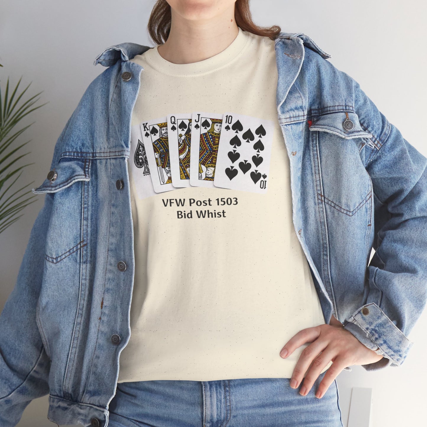 Bid Whist Card Tee — VFW Post 1501 Poker Night T-Shirt