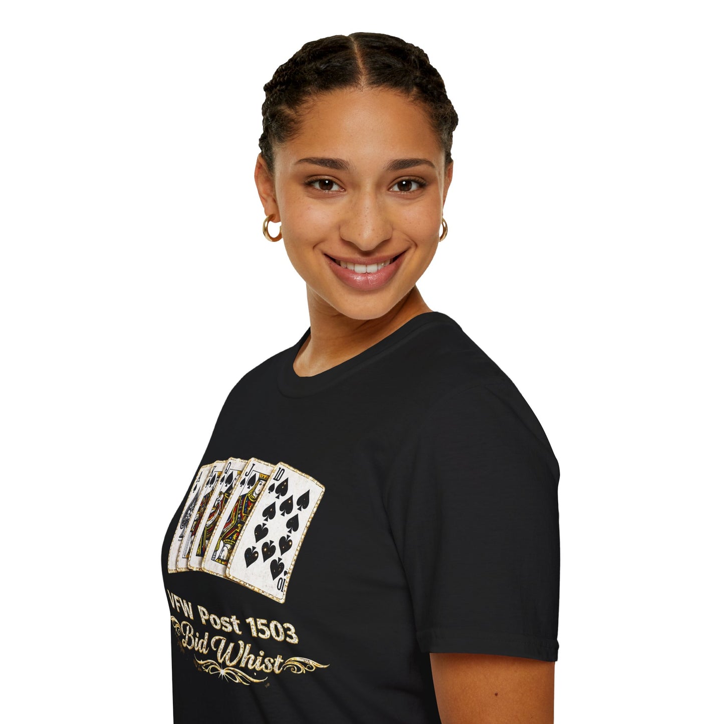 Bid Whist Playing Cards Tee — VFW Post 1503 Card Game T-Shirt