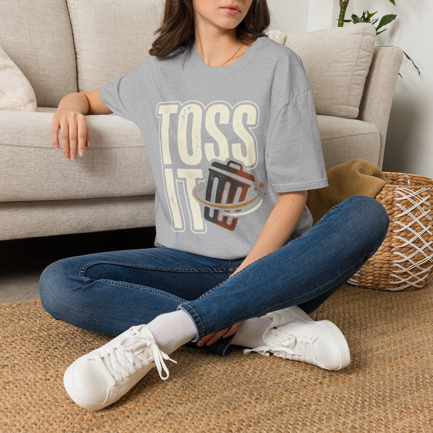 Toss It Graphic T‑Shirt — Casual Recycling / Trash Toss Tee