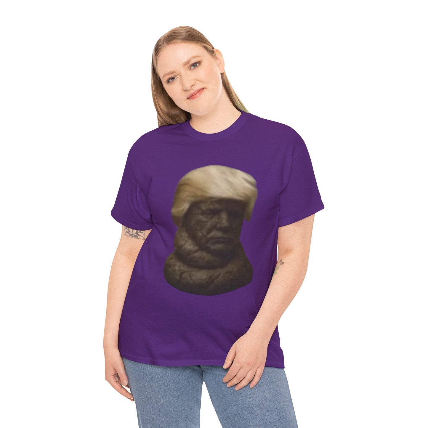 Graphic Tee — Bronze Bust Illustration T‑Shirt