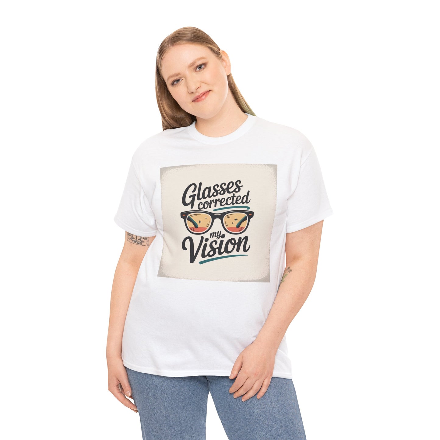 T-Shirt — "Glasses Corrected My Vision" Retro Eyewear Graphic Tee