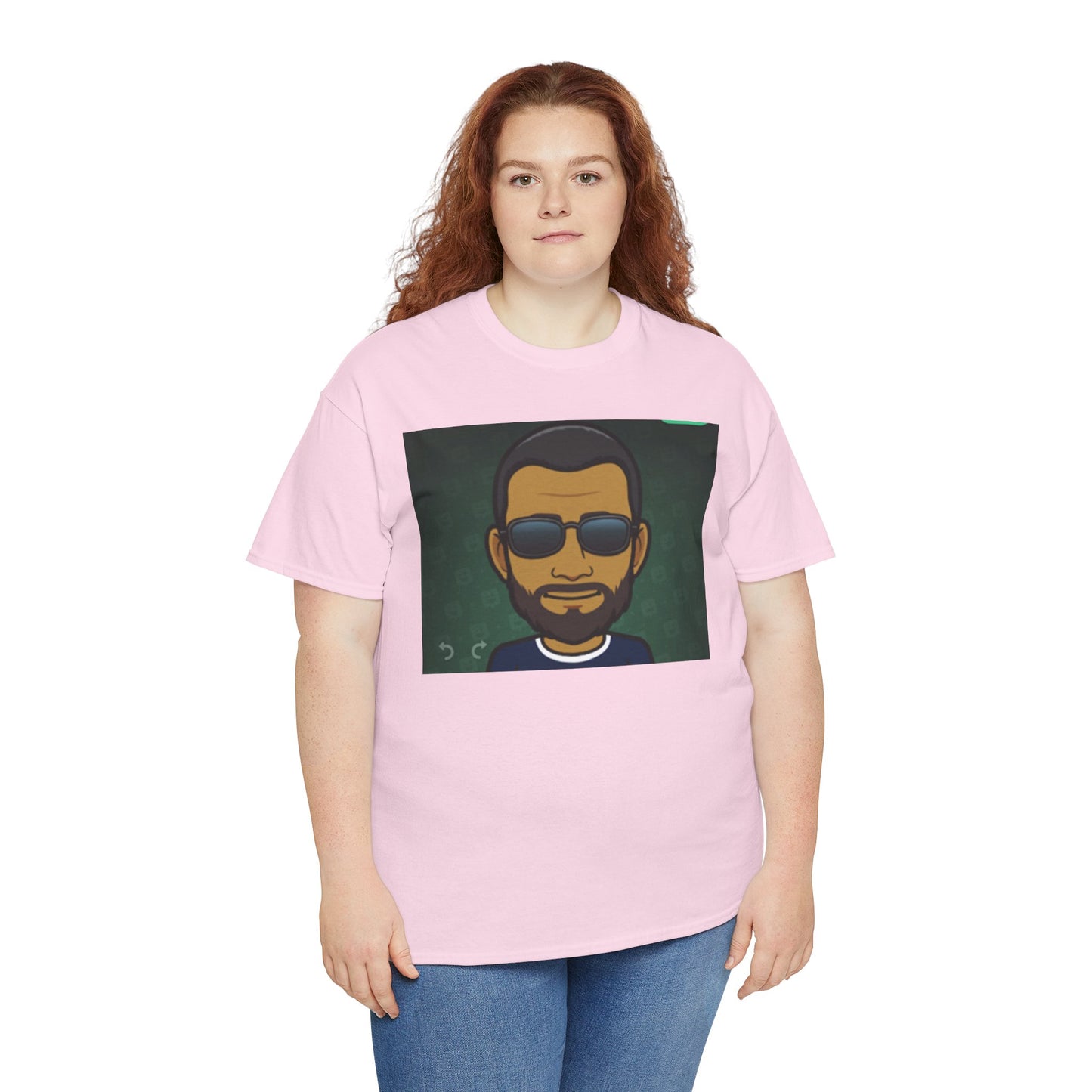 Bitmoji Portrait Tee — Cool Sunglasses Avatar Graphic T-Shirt Printify