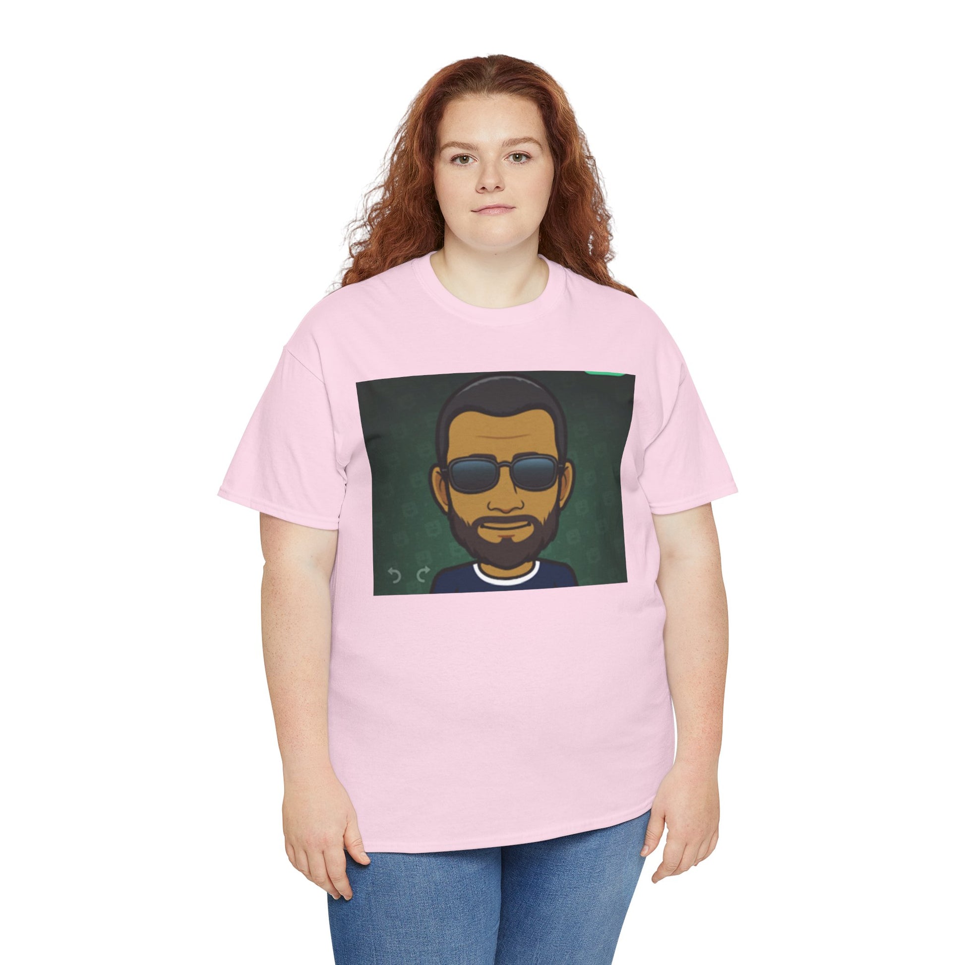 Bitmoji Portrait Tee — Cool Sunglasses Avatar Graphic T-Shirt Printify