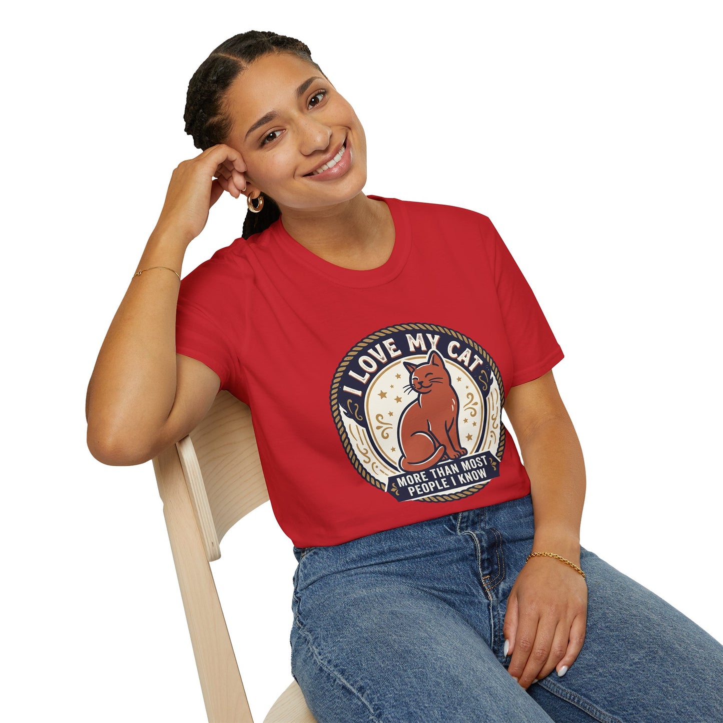 I Love My Cat T-Shirt — "I Love My Cat More Than Most People I Know" Cat Lover Tee