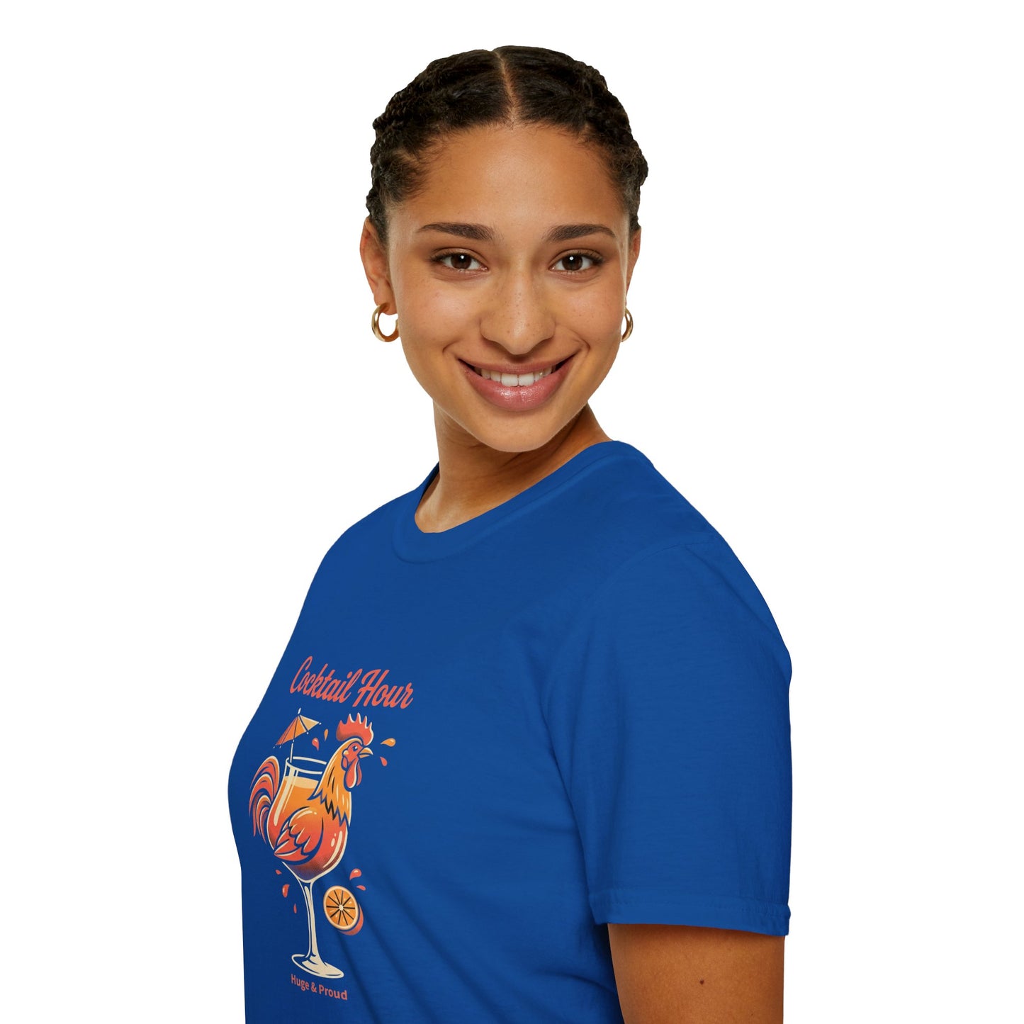 Cocktail Hour Rooster T-Shirt — Funny Bar & Happy Hour Graphic Tee