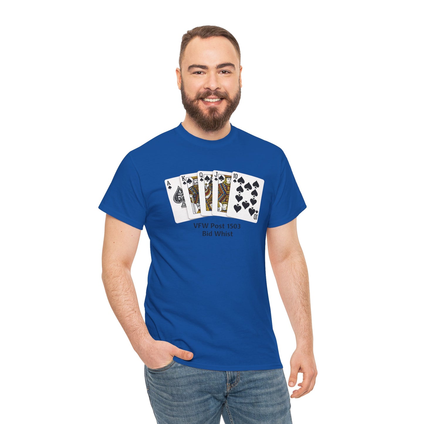 Bid Whist Card Tee — VFW Post 1501 Poker Night T-Shirt
