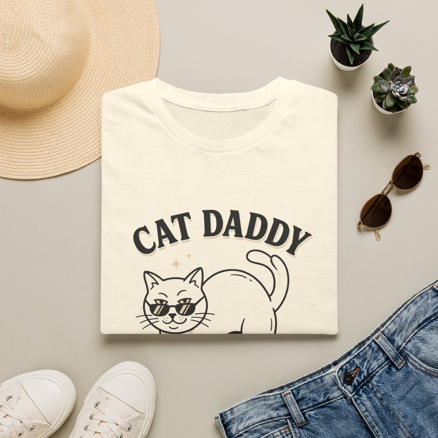 Cat Daddy T-Shirt — Retro Cute Cat Graphic Tee for Cat Lovers