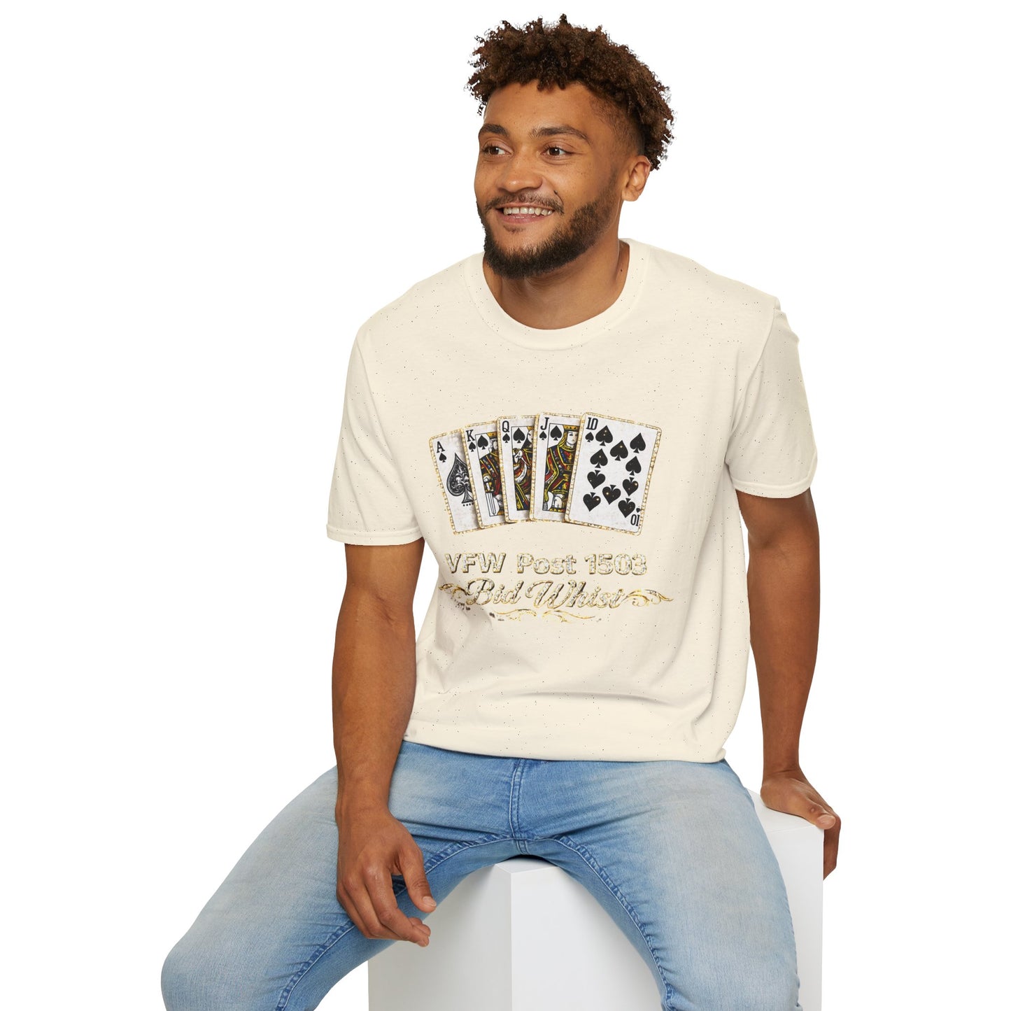 Bid Whist Playing Cards Tee — VFW Post 1503 Card Game T-Shirt