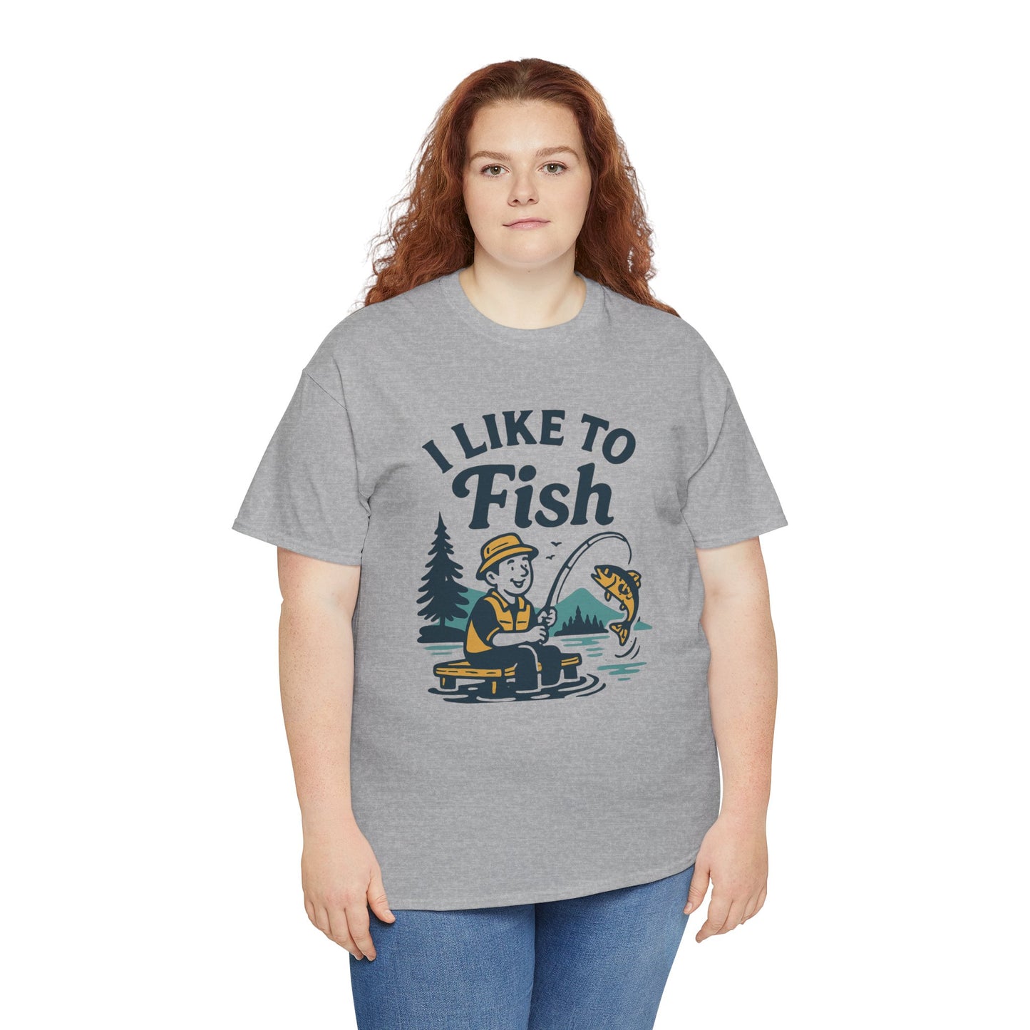 Fishing T-Shirt — "I Like to Fish" Vintage Outdoors Tee