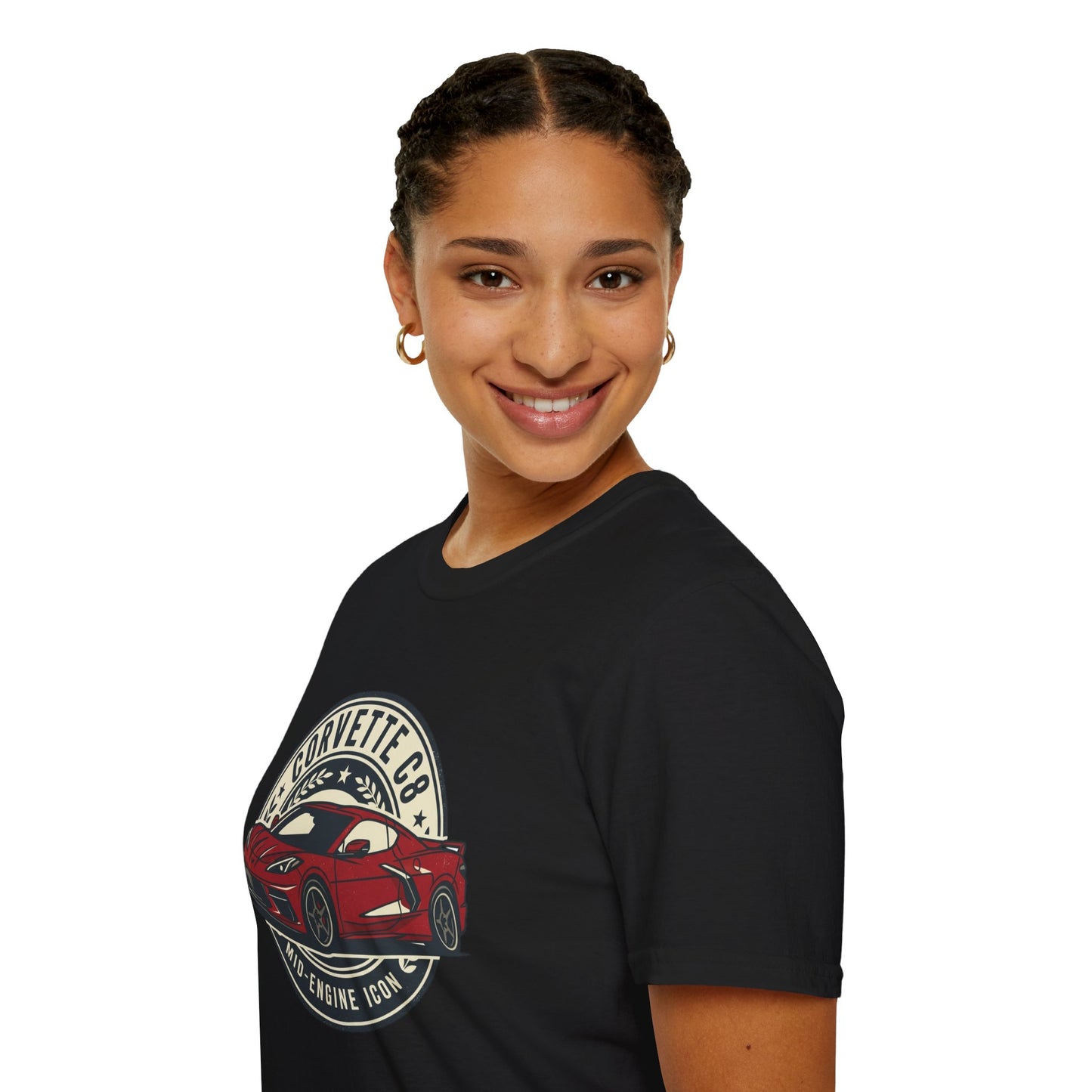 Corvette C8 Tee — Red Mid‑Engine Icon Car Shirt