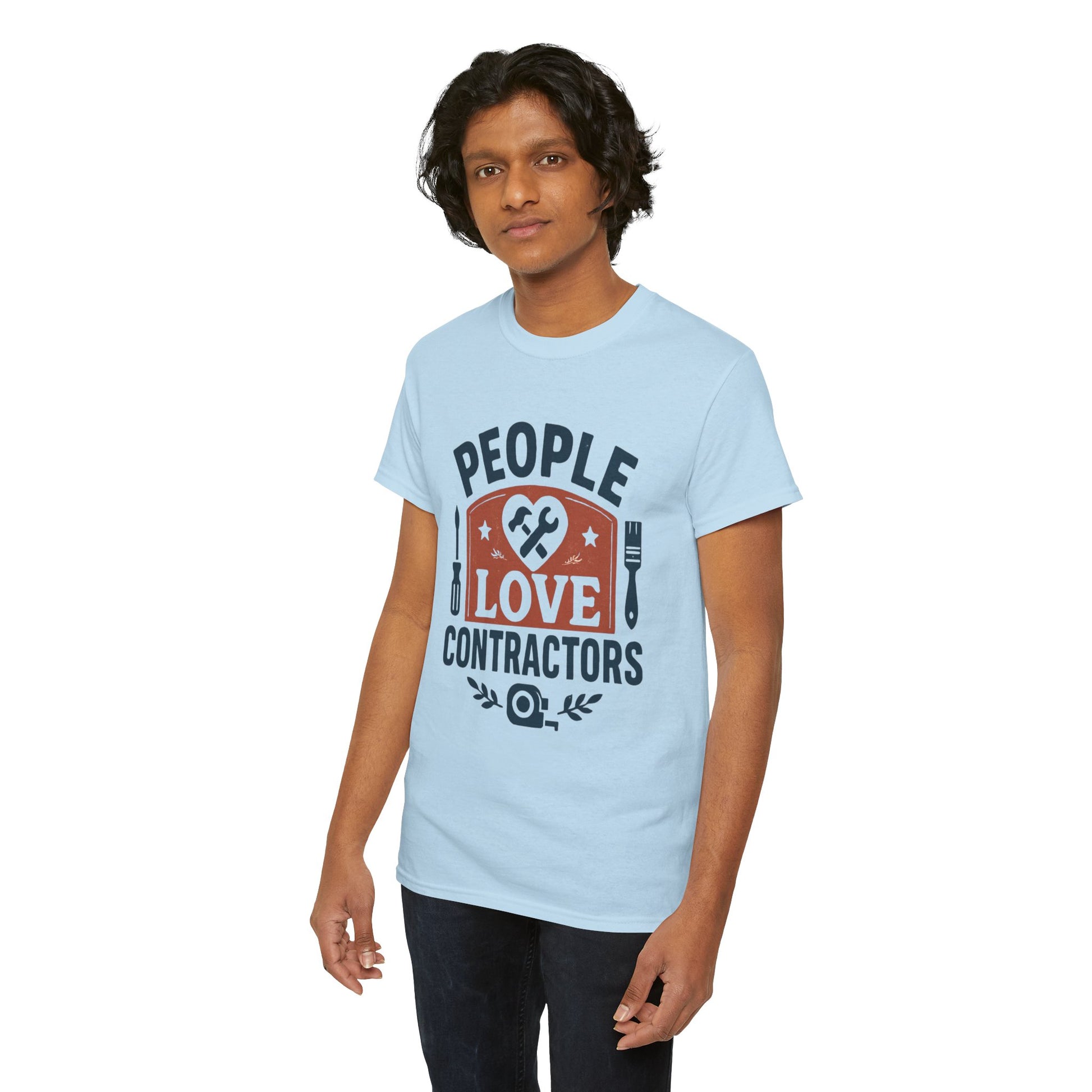 Contractor T-Shirt – "People Love Contractors" Graphic Tee Printify