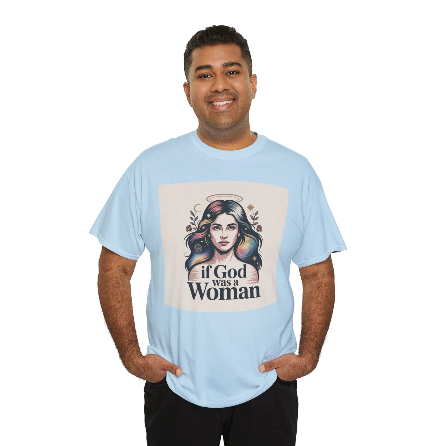 If God Was a Woman T-Shirt — Feminist Retro Portrait Tee
