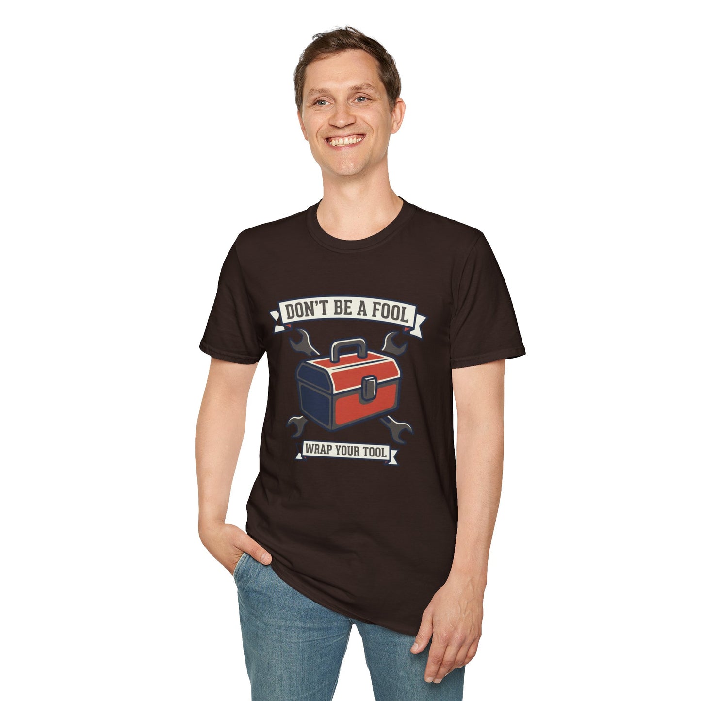 Don't Be a Fool Toolbox T‑Shirt — Wrap Your Tool Shirt for Mechanics & DIYers