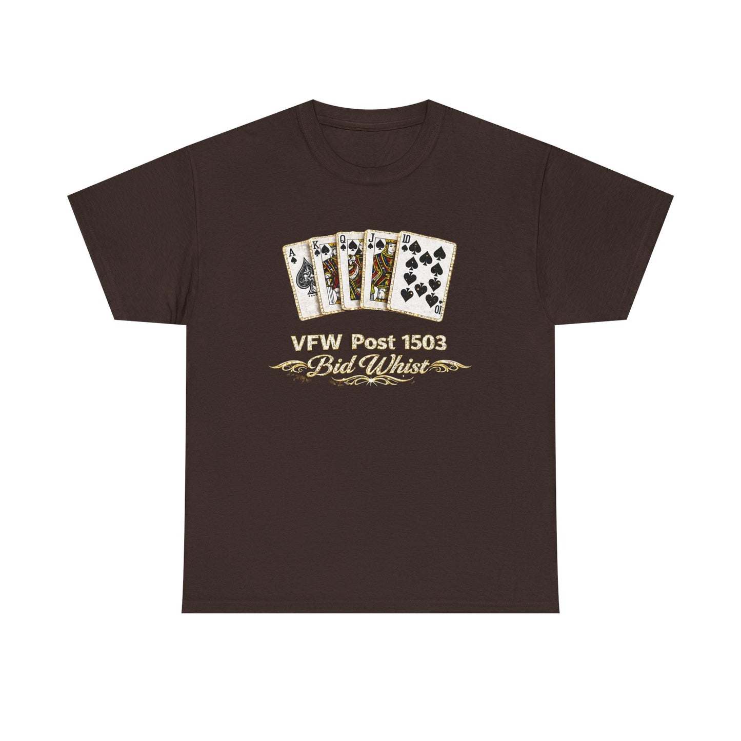 Veterans VFW Poker Night Tee – "VFW Post 1503" Playing Cards Design