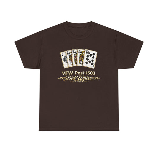 Veterans VFW Poker Night Tee – "VFW Post 1503" Playing Cards Design
